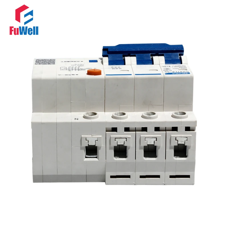 DZ47LE-32 3P+N Leakage Proof Circuit Breaker RCBO Residual Current Operated Circuit Breakers Integral Overcurrent Protection