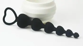 6 beads Anal Plug Heart Big Anal Balls Silicone anus Toys G-Spot Stimulating Butt Plugs Adult Sex Toys Couple Sexy women 5