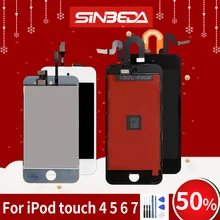 Sinbeda ЖК-дисплей для ipod touch 4 5 6 7 lcd кодирующий преобразователь сенсорного экрана в сборе бесплатный инструмент клей для ipod touch 4 5 6 7 Дисплей