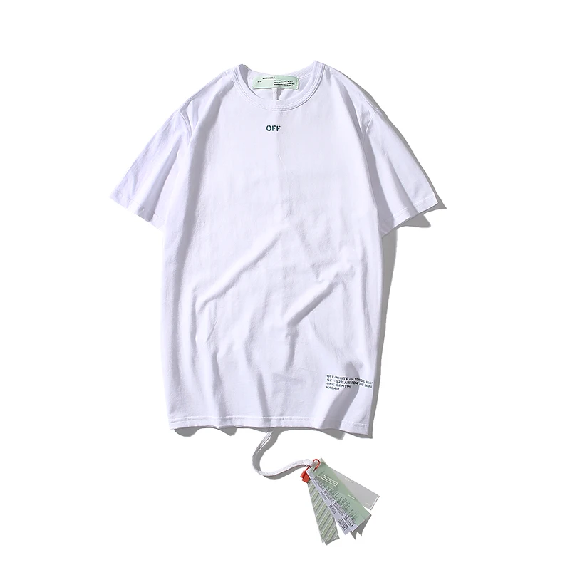 Текстура стрела 19ss Off-White OW для мужчин/женщин унисекс модные пары влюбленных моделей хлопок Повседневная футболка с коротким рукавом с круглым вырезом