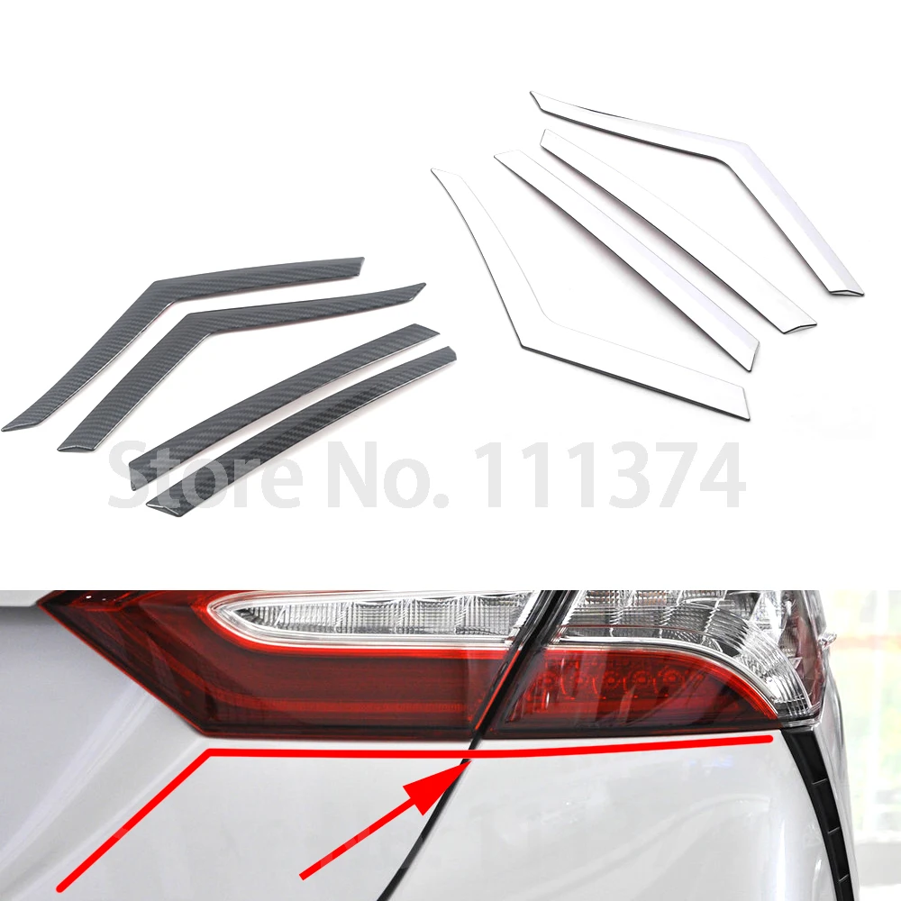 УГЛЕРОДНЫЙ внешний вид хромированная задняя фара отделка для Toyota Camry XV 70 2018 2019 2020