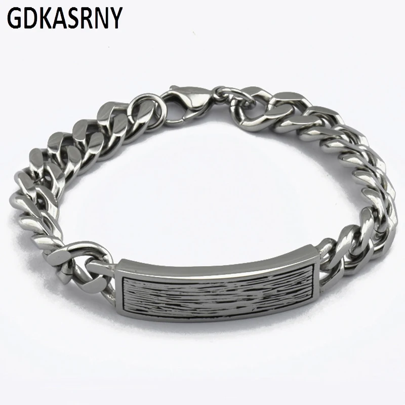 Браслет для мужчин, настоящая нержавеющая сталь, шарм, горячая Распродажа, Панк ювелирные изделия, подарок, браслеты, дружба, пара, Столичный стиль