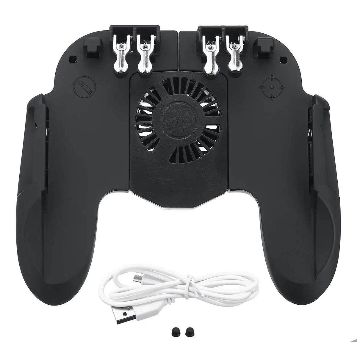 H9 All-in-One Phone Game Handle Controller Gamepad for PUBG with Cooler Fan Trigger Shooter Joystic