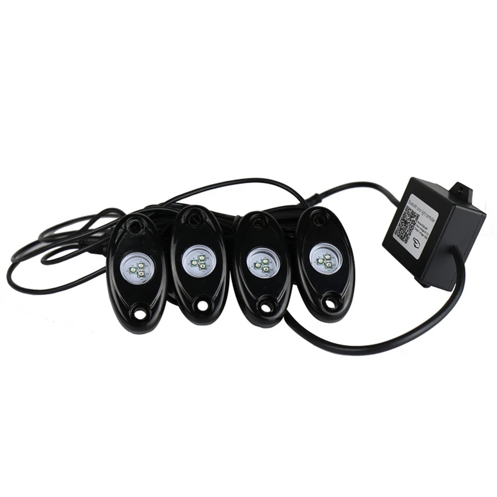 4 Pods 8 Pods RGB светодиодные горные фонари водонепроницаемый ударопрочный автомобиль подсветка нижней части рок свет беспроводной Bluetooth управление Многоцветный Неон
