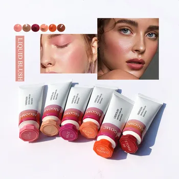

New Liquid Blush Cosmetics Blusher Gel Creamy Rouge Long Lasting Natural Cheek Blush Face Contour Makeup Peach Face Makeup Tools