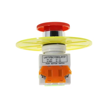 

AC 660V 10A Plastic Shell Red Sign Emergency Stop Mushroom Push Button Switch