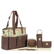 Baby Show Bolso de mano con estampado de moda para mamá, bolsa de maternidad multifunción para almacenamiento de bebé, 28x13x34cm, 7 piezas