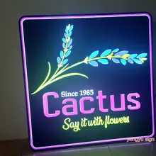 Пользовательские 3D акриловые вывески светодиодный светильник коробка