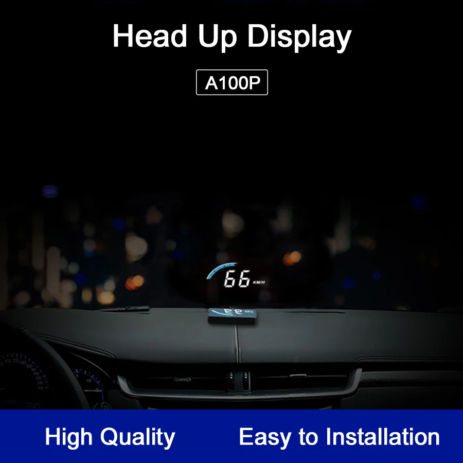 

HUD Head-Up Display Car-styling Hud Display Overspeed Warning Windshield Projector Alarm System Water temperature RPM Voltage