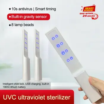 

Portable Chargeable LED Ultraviolet Disinfection Lamp With Smart Child Lock UVA And UVC Dual Chip Sterilization Lamp Beads