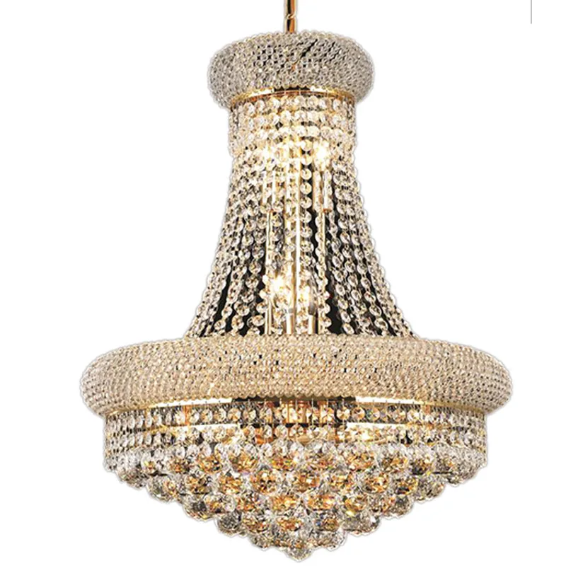 

Modern K9 Crystal Chandelier LED Lamp American Crystal Chandeliers Lights Fixture Hotel Lobby Hall Villa Home Indoor Lighting
