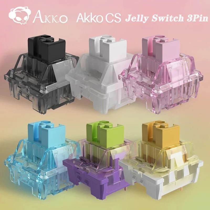 Оригинальная механическая клавиатура AKKO CS Switch Jelly синяя черная розовая белая