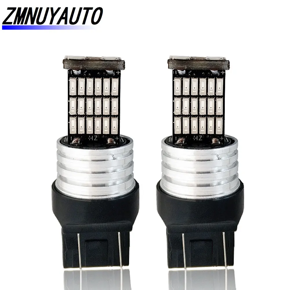 

2PCS T20 LED W21 5W 7443 LED Bulb Red 45SMD 4014 Auto Reverse Backup DRL Lamp Car Turn Signal Light 12V