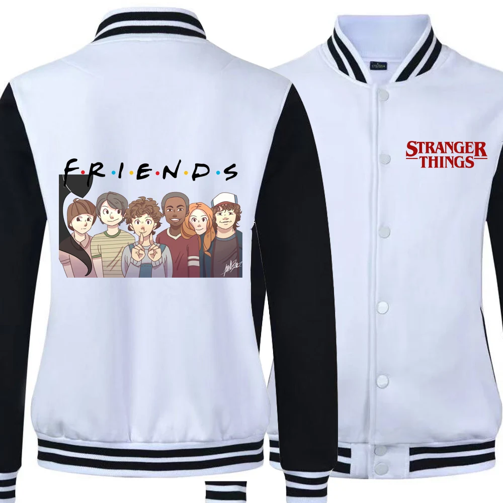

2019 Fashion New Autumn Men's Keep Warm Baseball Jacket Alien Funny Stranger Things Jackets Male Pilot Baseball Sports Coats