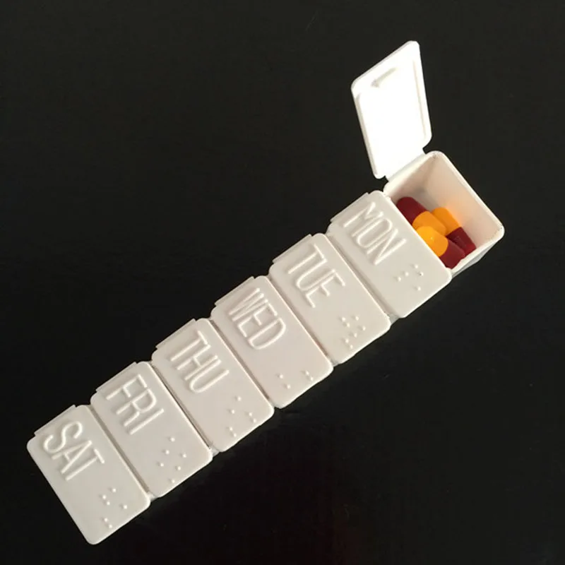 7 сеточная переносная коробка для таблеток в течение одной недели, чтобы принять средний и поздний переупаковка лекарств ранний личный домашний комплект