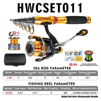 

Fishing Rod + Fishing Wheel + Nylon Line + Fishing Bag + Bait Accessory Box Kit Excellent Workmanship And Long Service Life