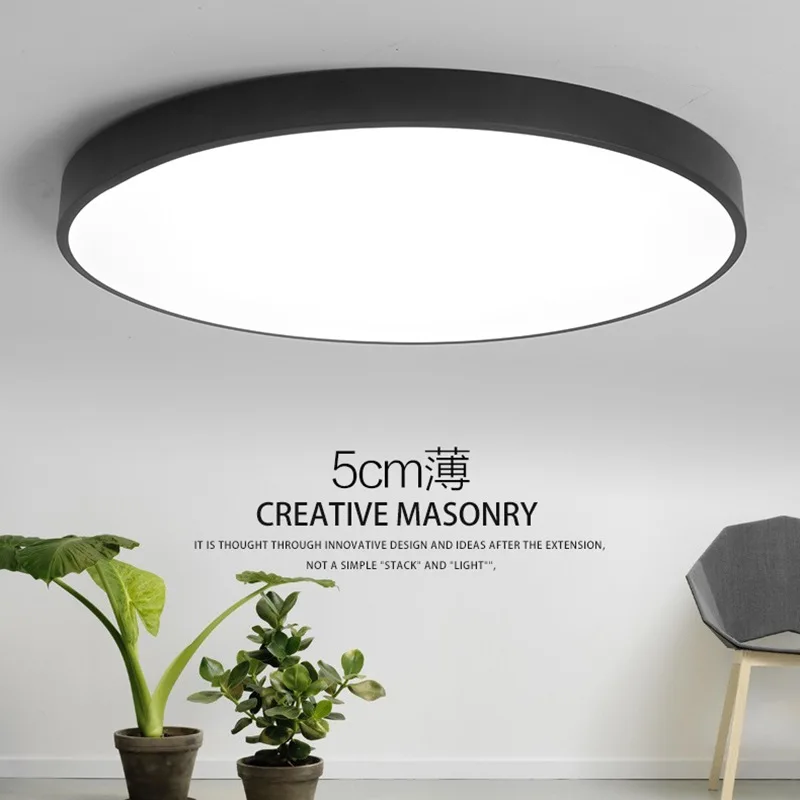 

Modern Minimalist LED Ceiling Lamp Circle Iron Art Bedroom Lamp Living Room Lights Creative Cool Library Restaurant Balcony