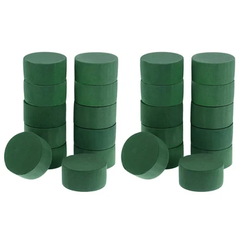 

Promotion! 24 Pieces DIY Flower Arrangement Kit Green Round Flower Foam, Wedding Aisle Flower, Party Decoration