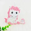 2pc/set BPA Free Animal Silicone Teethers Baby Teething Toy Fox panda elephant Food Grade Silicone Cartoon Nursing Tiny Rod 5