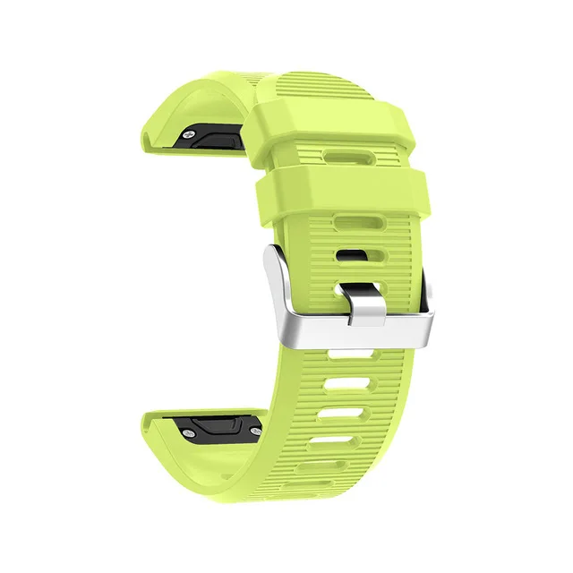 Ремешок для часов 26, 20, 22 мм, ремешок для часов Garmin Fenix 5, 5X, 5S, 3, HR, Fenix 5X Plus, быстросъемный силиконовый ремешок Easyfit - Цвет: green