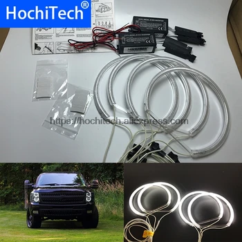 

HochiTech for 2007-2014 GMC Sierra 1500 2500 3500 car styling Ultra Bright CCFL Angel Demon Eyes Kit Warm White Halo Ring