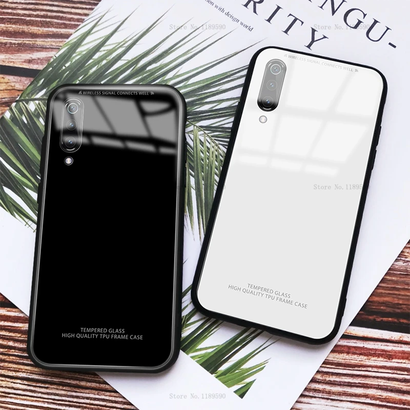 

For Xiaomi Mi 9t Pro Case Luxury Glossy Tempered Glass Cover For Xiaomi Mi 9 SE Mi9 Redmi 7 7A K20 Note 7 Pro Shockproof Housing