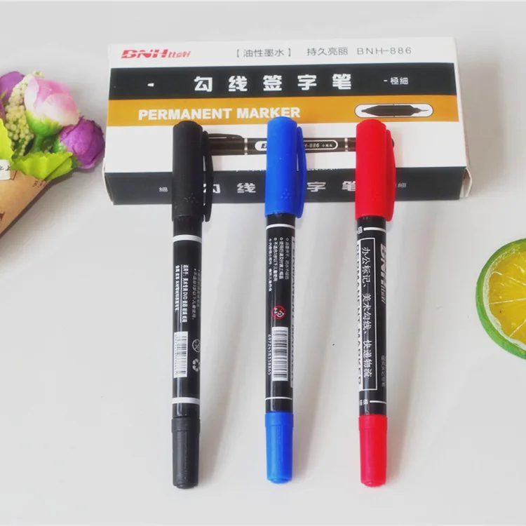 

than Hello Marking Pen Line Drawing Pen CD guang pan bi Double Headed Oily Marking Pen Mark Pen Small Double Headed Marking Pen