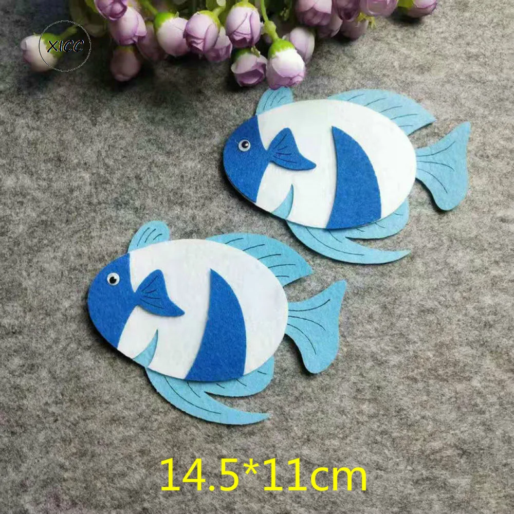 Sea Dolphin Shark Handwork Decoration Non-woven Felt Pads Whale Fish Handmade DIY Felt Fabric Wall Stickers Kids Education, felt fabric sheet