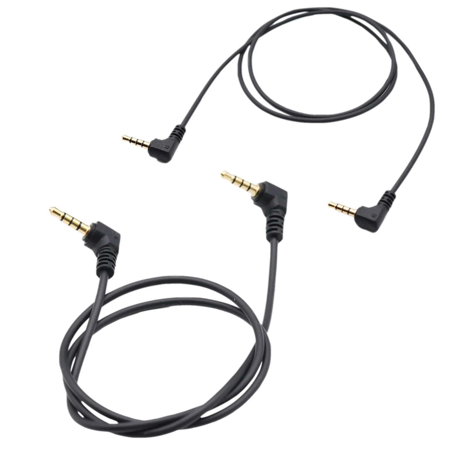 3.5mm TRRS 4 Pole 90° Male Angled to 3.5mm Angled 3 Ring Male Jack Right Angle Audio Converter Adapter Cable Cord Gold