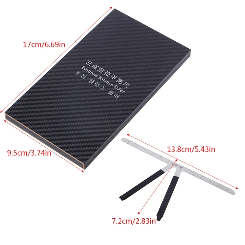 

Tattoo Eyebrow Ruler Three-Points Positioning Stencil Permanent Makeup Tools New