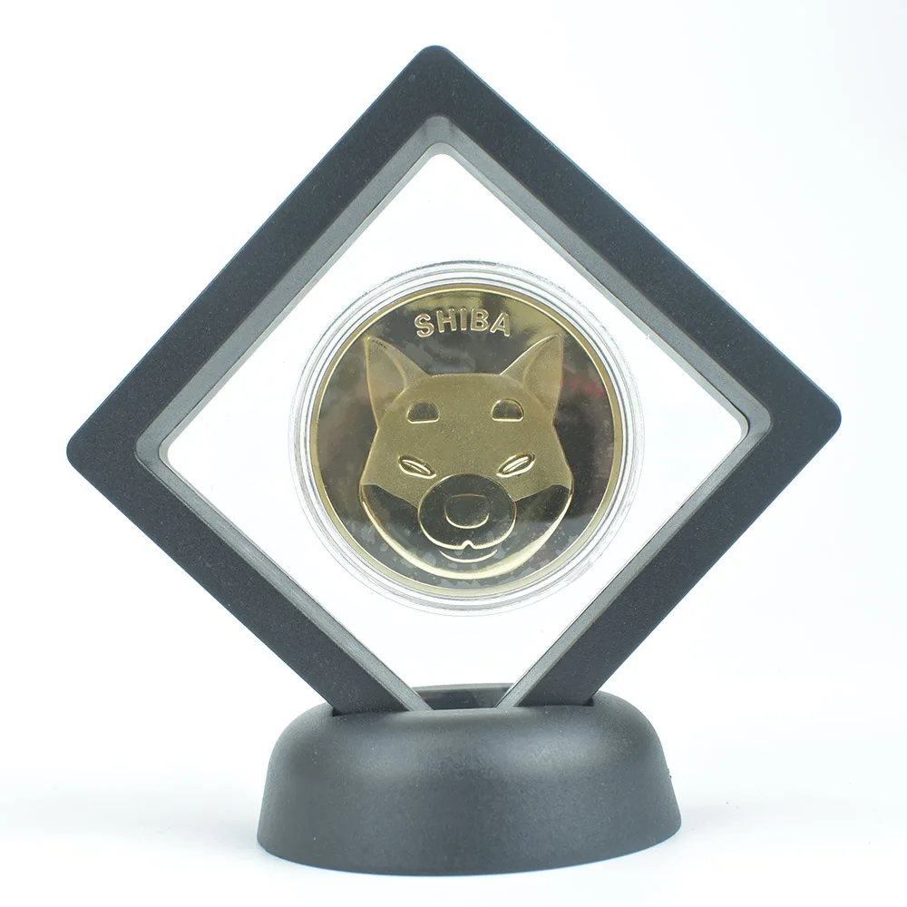 Fashion Gift Gold shiba coin Cryptocurrency Metal Coin with Showing Stand | Дом и сад