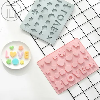 

26 even mixed map LOVE love Epoxy mold creative DIY Epoxy silicone mold Pudding jelly ice grid chocolate mold silicone molds