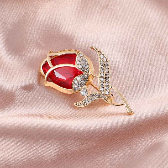 Flower Brooch Lapel Pin Rhinestone Jewelry Women Wedding Pins Large Brooches For Women broche Clothes Accessories