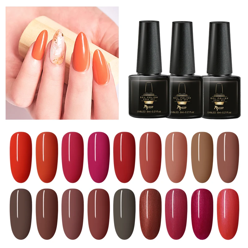 

UV Gel Varnish Nail Gel Polish Set For Manicure Semi Permanent Hybrid Soak Off Nails Art Base Top Prime Gel Nail Polish Lacquer