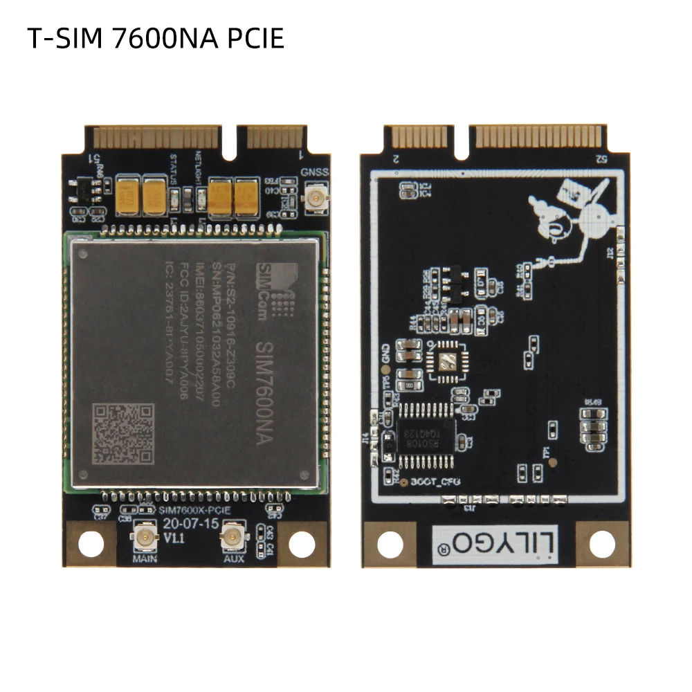 

LILYGO® TTGO T-PCIE SIM7600NA Cat.4 Module for T-PCIE Motherboard