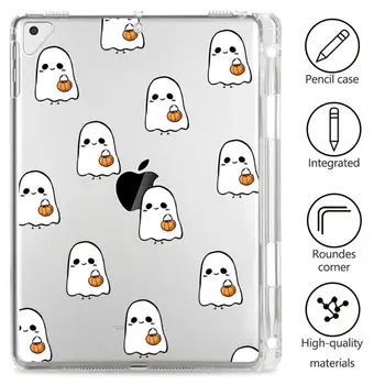 

Cute Ghost For ipad 7th generation case ipad pro 11 case 2020 Clear Silicone For ipad Air 3 Air 2 mini 1 2 3 4 5 Tablet Cover