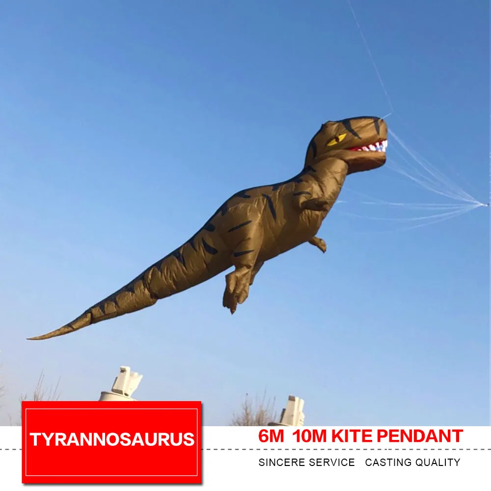Soft Inflatable Tyrannosaurus Rex Kite Line Laundry for Adults Ripstop Nylon 6m 10m Dinosaur Kite pendant