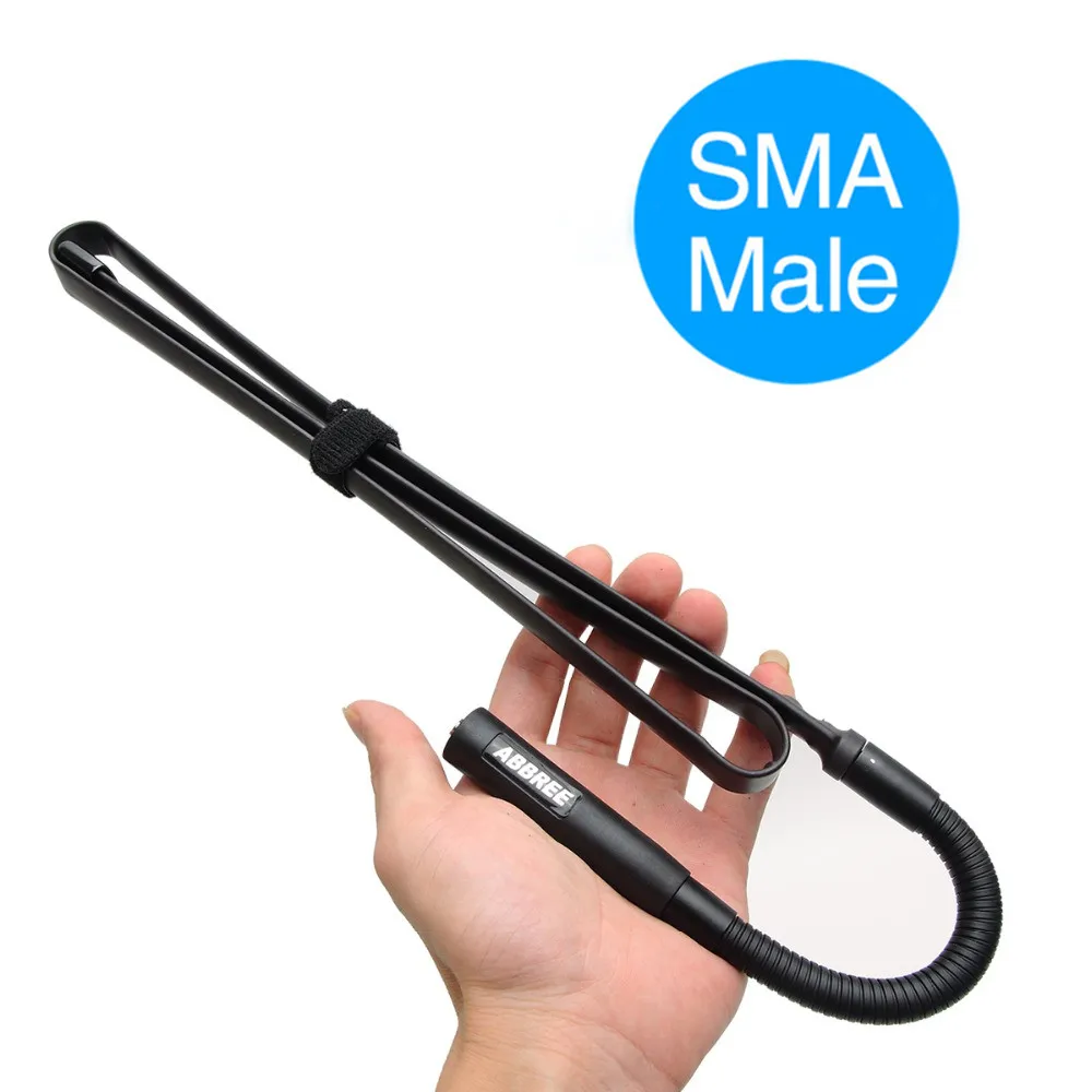 SMA-Male гусиная шея ABBREE AR-152G VHF UHF 144/430 МГц Складная тактическая антенна для Yaesu TYT Wouxun