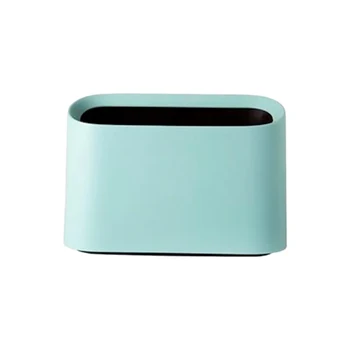 

Nordic Style Desktop Trash Can Modern Oval Shatter-Resistant Plastic Small Trash Can Wastebasket Desktop Trash Can Mini Trash Ca