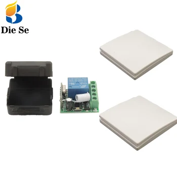 

Wall Panel Switch 433 MHz rf Remote Control DC 12V 10A 1CH Relay Receiver 3 button For Bedroom Ceiling Light Lamp Bulb