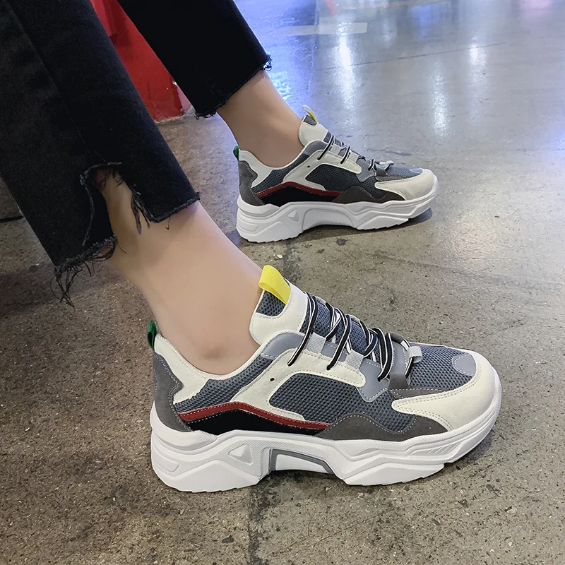 

Womens Sneakers Women's Running Shoes Breathable Woman shoes Woman's Trainers Summer Heels Fashion Mesh Rubber Med Lace-Up PU