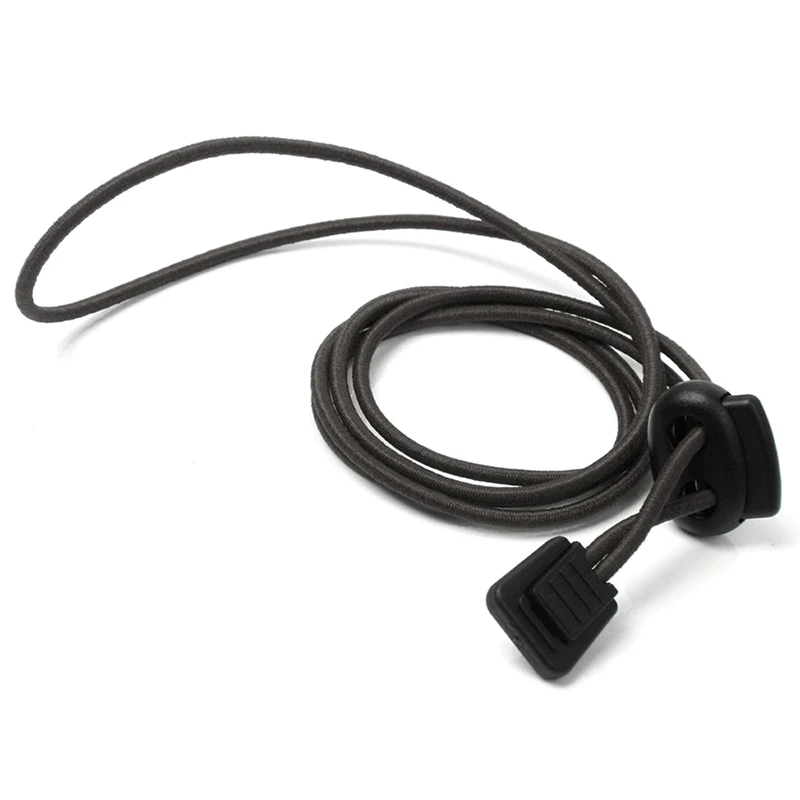 1 pair Elastic Laces Easy Fixation for Sports(Dark brown