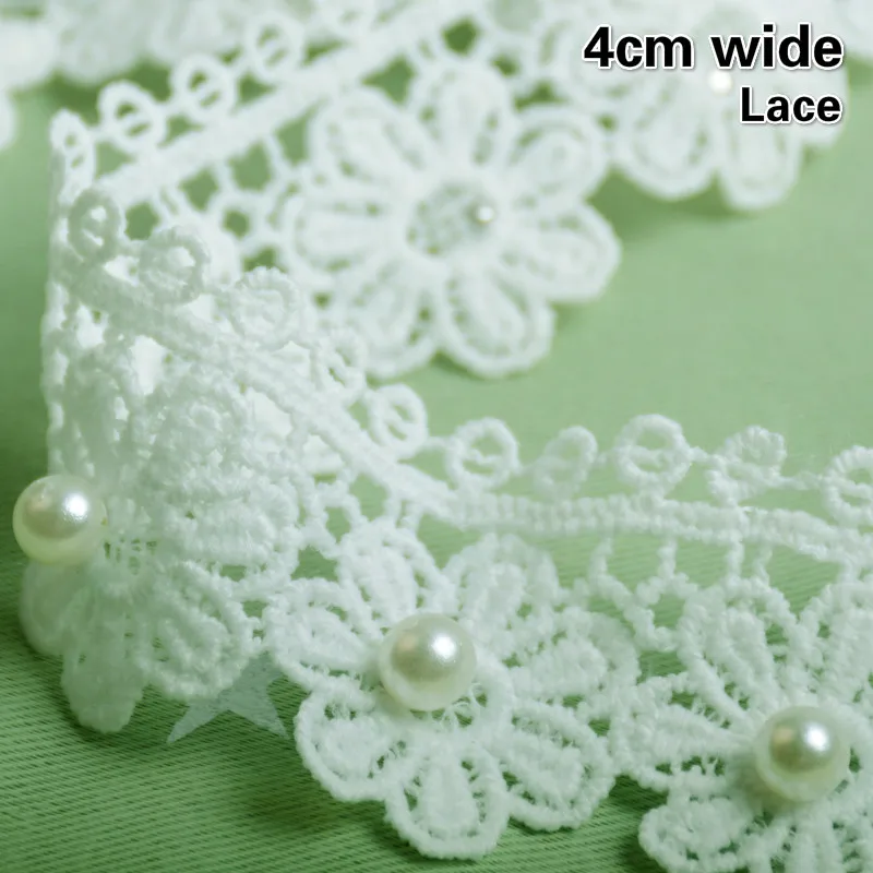 

Exquisite New Beaded Water-soluble Embroidery Lace DIY Women's Children's Clothing Leader Skirt Sofa Curtain Trim Accessories