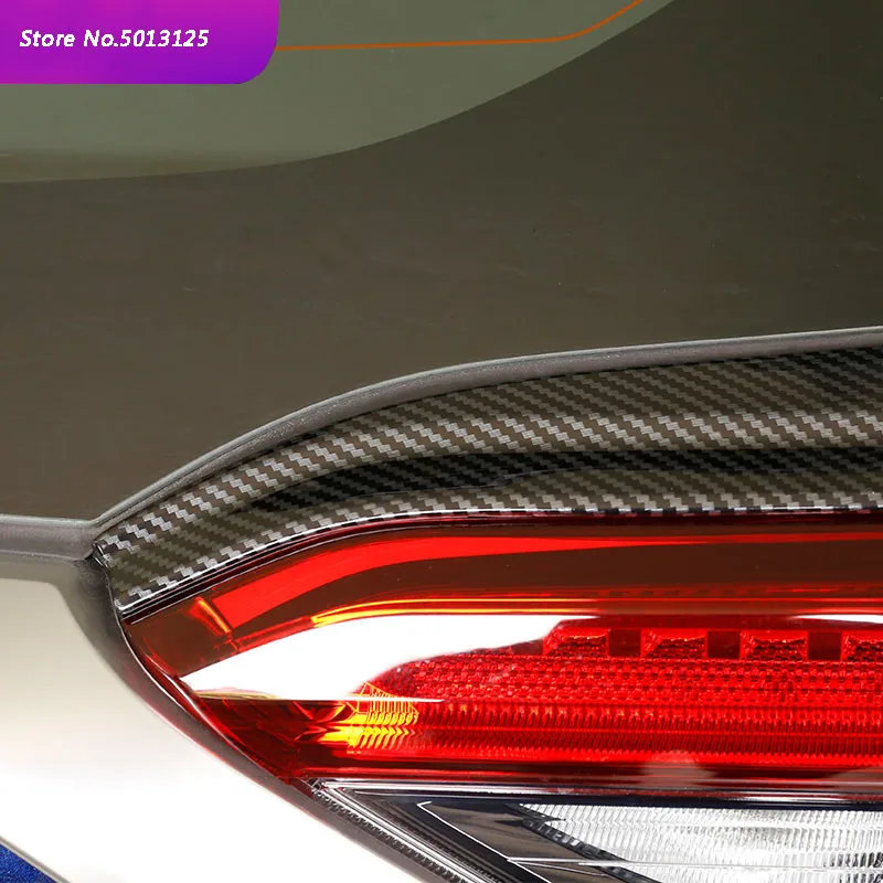 Car Rear Tail Back Fog Light cover Lamp Frame Stick ABS Chrome Trim Panel Taillight trim cover For Toyota RAV4 RAV-4