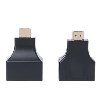 

1 Pair To Dual RJ45 CAT5E CAT6 UTP LAN Ethernet 1080P Extender Adapter M2EC