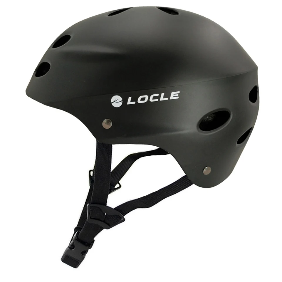 LOCLE Профессиональный велосипедный шлем для горной дороги велосипедный шлем BMX для экстремальных видов спорта велосипед/катание на коньках/хип-хоп/DH шлем Casco Ciclismo - Цвет: Черный
