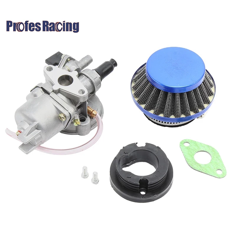 Motorcycle Carburetor + Steel 44mm Air Filter Red Blue Stack for 47cc 49cc Mini Moto Dirt Pocket Bike ATV Quad Go Kart Buggy | Автомобили