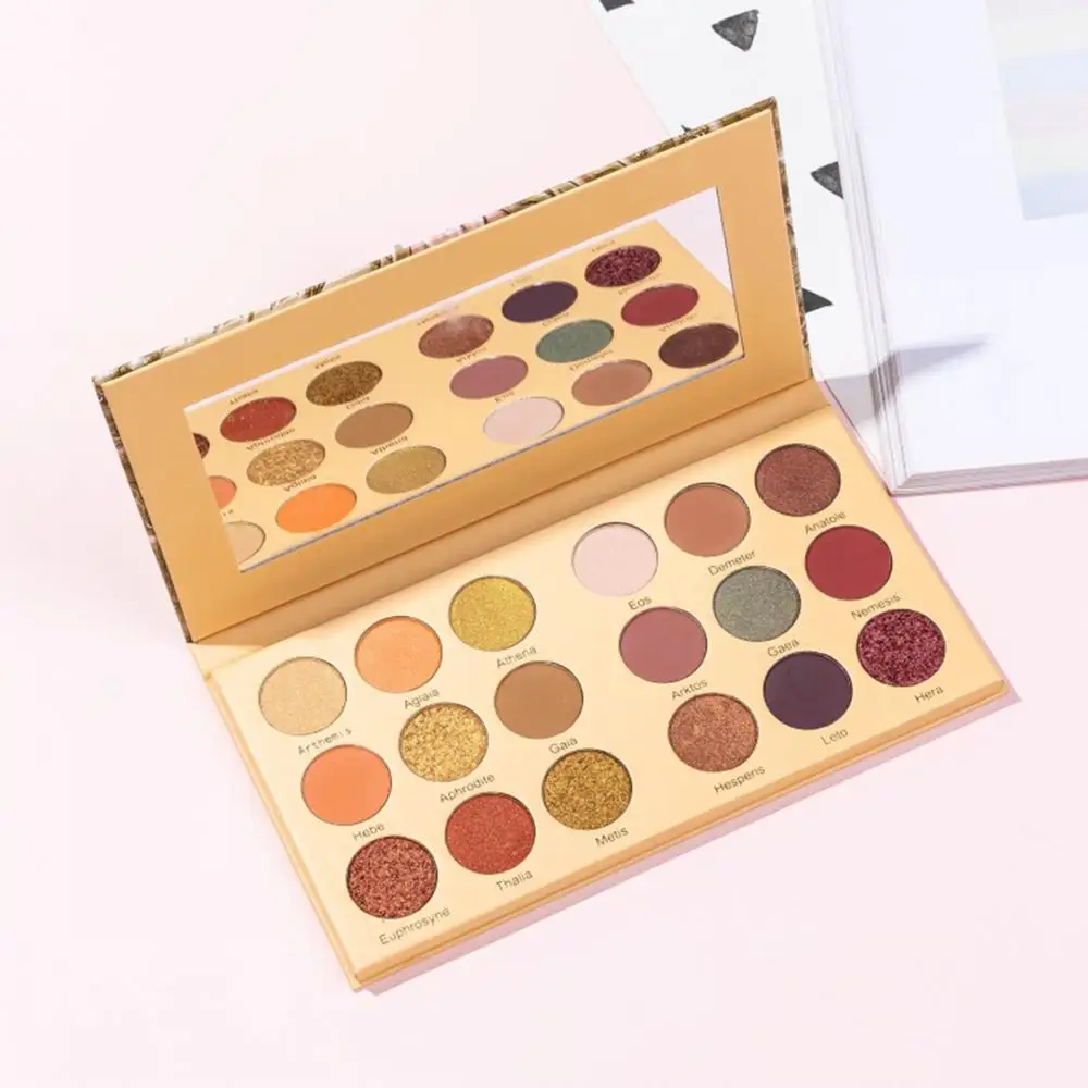 

Makeup eyeshadow Palette Goddess Leassy 18 Color matte and Shimmer pigment EyeShadow Waterproof