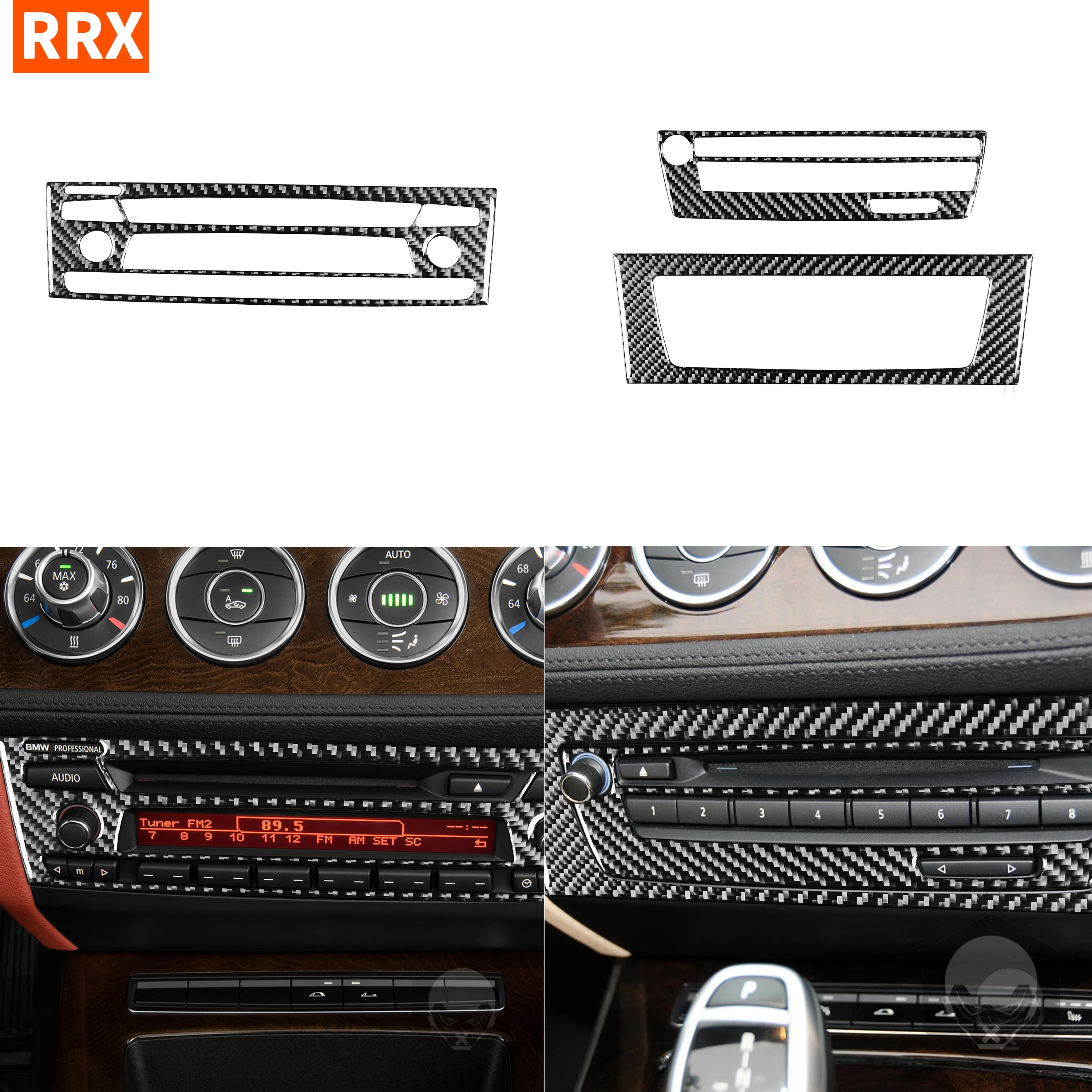 

For BMW Z4 E89 2009-2016 Black Carbon Fiber Stickers Central Control Radio Button Switch Panel Styling Interior Car Accessories