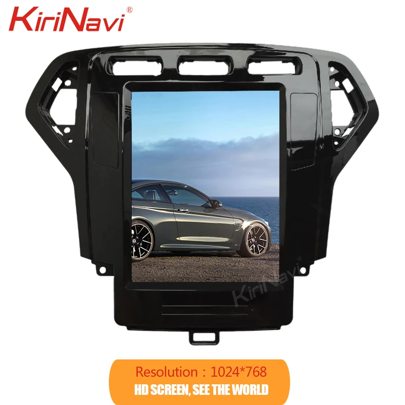KiriNavi Telsa стиль вертикальный экран 10," Android 8,1 Автомагнитола gps навигация для Ford Mondeo Автомобильный Dvd мультимедиа 2007-2010 4G